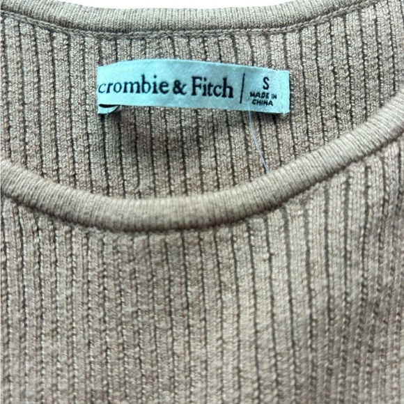 Abercrombie & Fitch Dress Women's Small Tan Knit Mini Sleeveless Bodycon NWT - Picture 7 of 12
